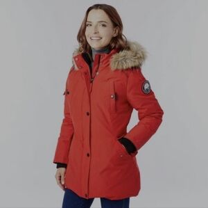 Alpinetek Down Filled Mid Length Puffer Winter Jacket